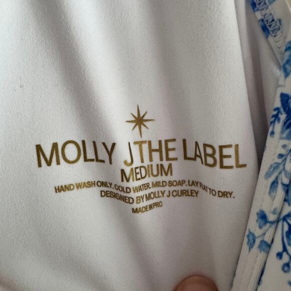 Molly J The Label Blue White Paisley Print Athletic Dress Built In Shorts Medium - Picture 2 of 5
